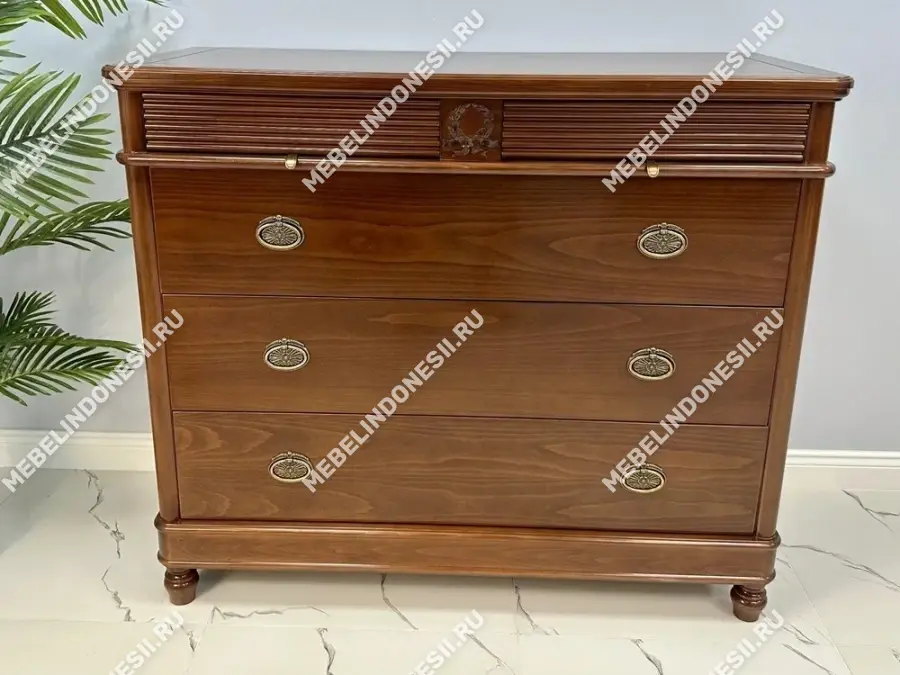 Комод с зеркалом "Мария Сильва" Орех MS904-MS907  купить в интернет магазине Мебель из массива. Звоните +7 495 961-63-63 Комоды из массива дерева